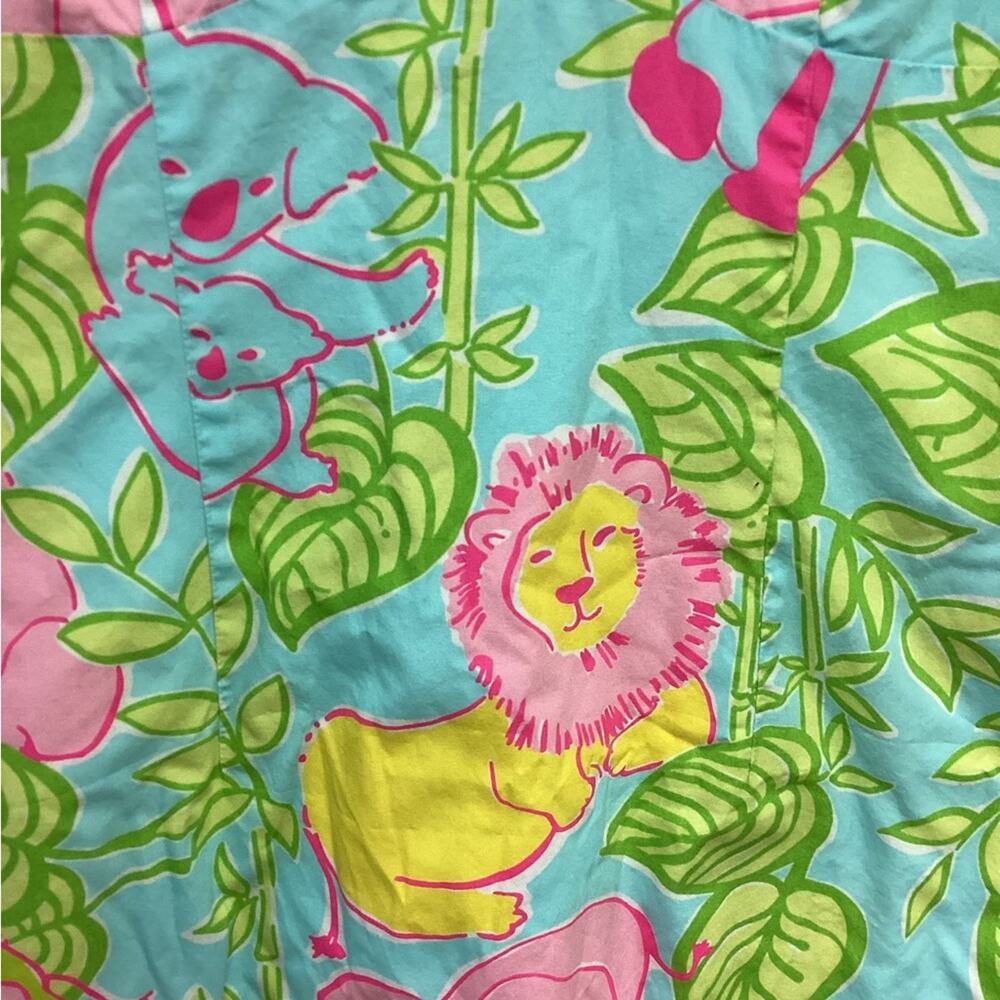 VTG Lilly Pulitzer Kolala  Lion Animal Print 100% Cotton Sundress 6 - Picture 3 of 4